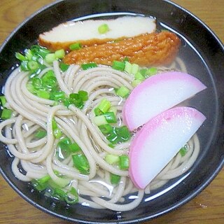 昆布茶ダシで蕎麦